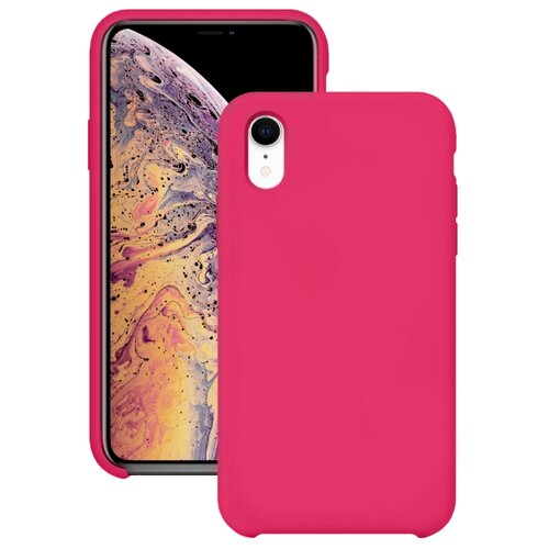 фото Cиликоновый чехол для apple iphone xr / silicone case для айфон хр / с бархатистым покрытием внутри (светло-вишневый) life style