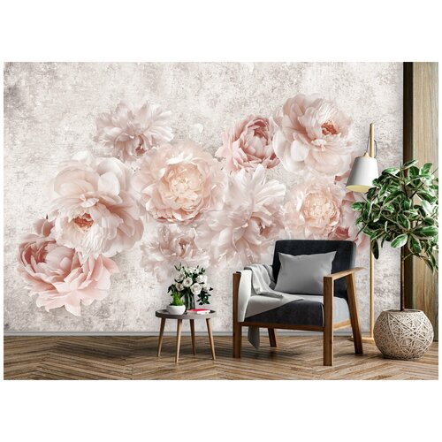Фотообои на стену флизелиновые 3d Цветы Цветы Пионы 400x270 см Barton Wallpapers F008