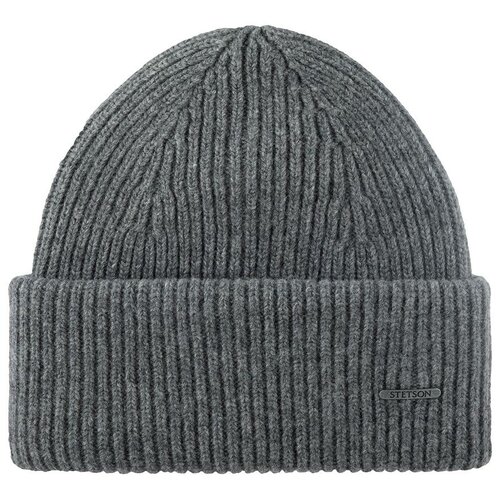 Шапка с отворотом STETSON 8599382 BEANIE WOOL, размер ONE