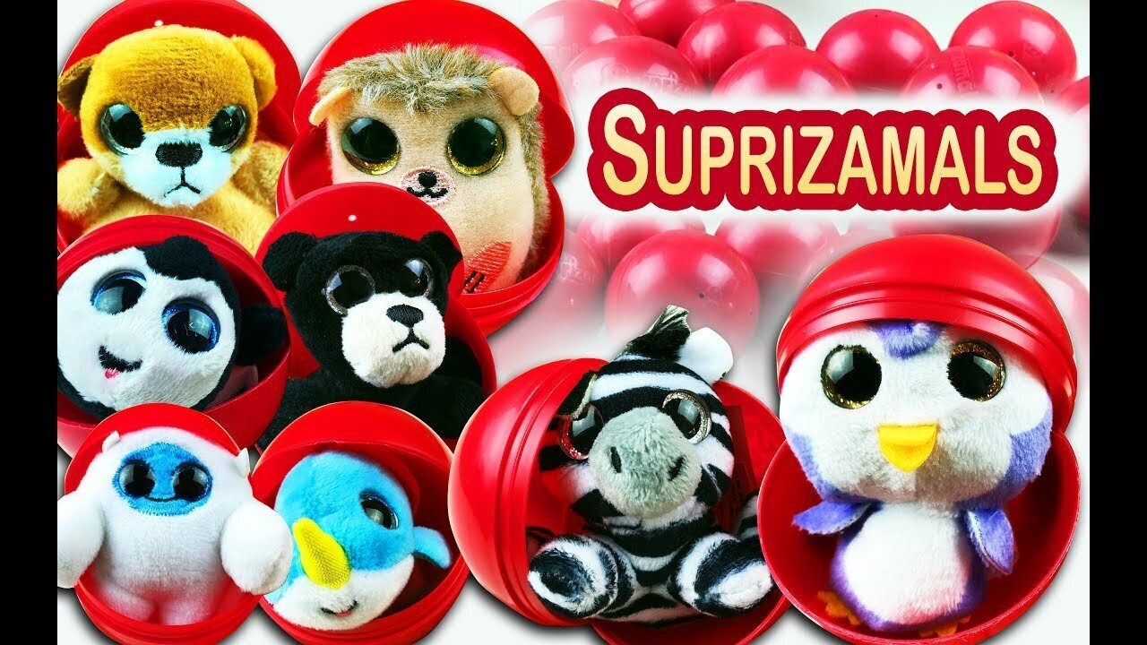 Surprizamals (Сюрпризамалс) плюшевые фигруки зверят в капсулах