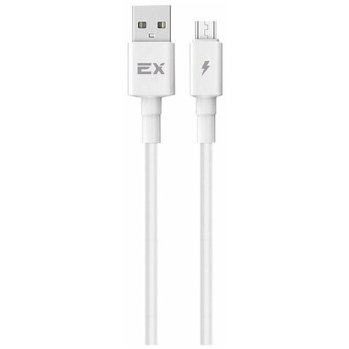 Дата-кабель EXPLOYD EX-K-1149 USB - microUSB/круглый/1М/2A/Rash, белый usb кабель exployd microusb круглый цвет белый длина 1м 2a rash