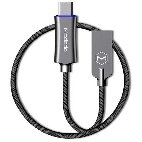 Кабель Mcdodo Auto Power Off (автооткл.), USB - Type-C,поддерж.QC 4.0, 1 метр, тёмно-серый