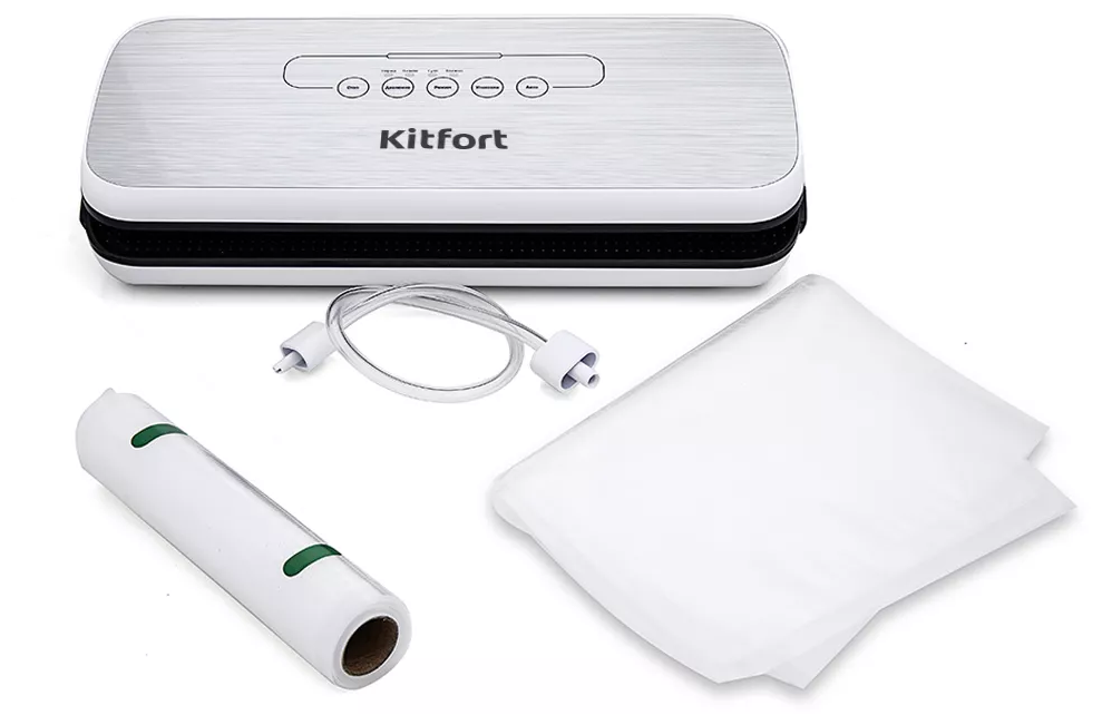 Вакуумный упаковщик Kitfort КТ-1502-1, 110 Вт, 12 л/мин, регулировка давления, белый - фотография № 5