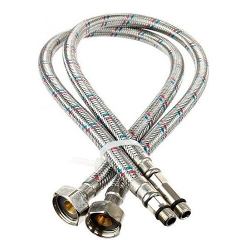 Гибкая подводка Mateu GR L 600 мм, штуцер М10х1х35 - гайка 1/2, штуцер М10х18 - Гайка 1/2, блистер, 2 шт 721060378 16203940