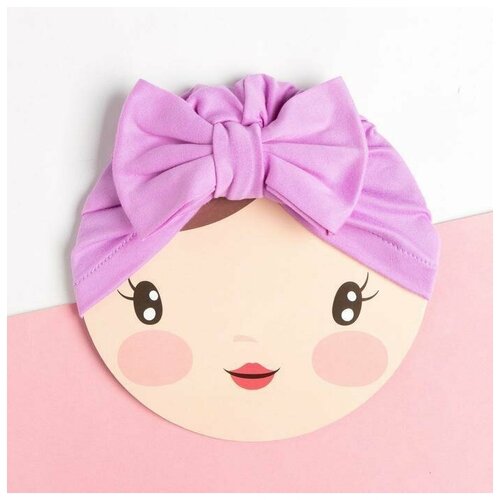 фото Шапка , размер 48, сиреневый promarket