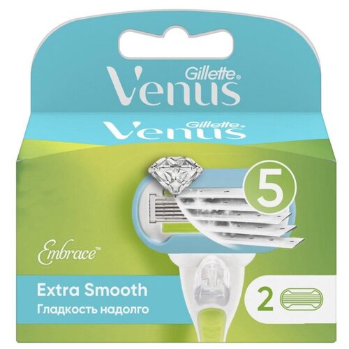 Сменные кассеты Gillette Venus Embrace, 2 шт. сменные кассеты gillette venus embrace 2 шт