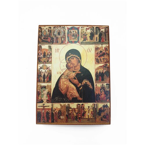 Икона Божья Матерь Владимирская (15x18) икона озерянская божья матерь размер иконы 15x18