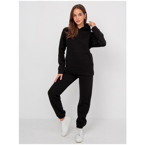 Комплект одежды Modellini, размер 46, черный толстовка с капюшоном модная рубашка с длинным рукавом и принтом свободный свитер с карманом кенгуру универсальная женская одежда