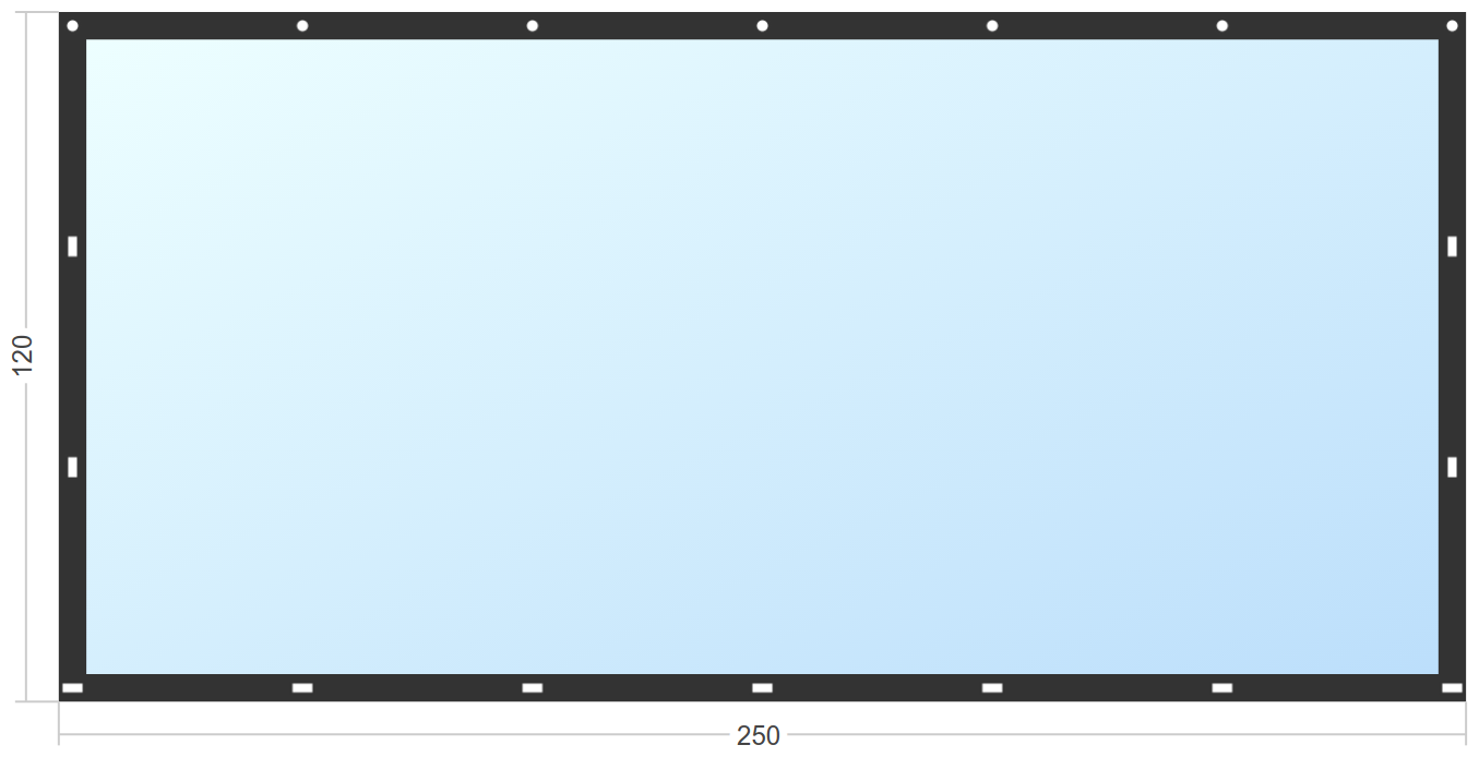 Мягкое окно Софтокна 250х120 см съемное, Скоба-ремешок, Прозрачная пленка 0,7мм, Черная окантовка, Комплект для установки - фотография № 3