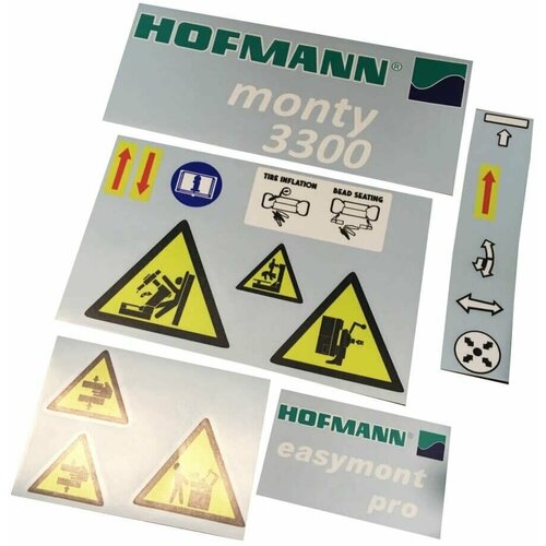 Комплект виниловых наклеек на оборудование Hofmann monty 3300