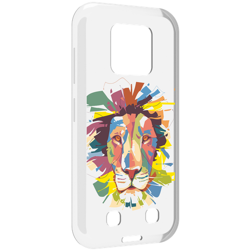 Чехол MyPads разноцветный-лев детский для Oukitel WP18 задняя-панель-накладка-бампер чехол mypads разноцветный лев детский для oukitel c31 задняя панель накладка бампер