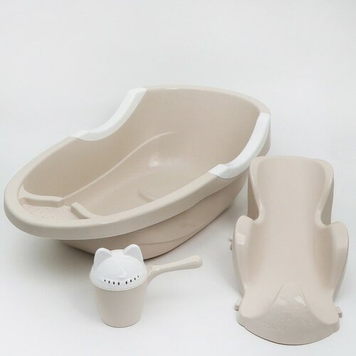 Набор для купания детский, цвет бежевый комплект настольный для ванн bain blanc set3 акссесуары для ванны керамика набор в ванну