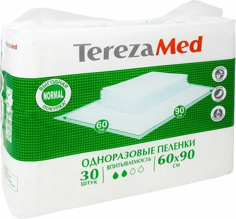 Пеленки TerezaMed одноразовые Normal 60x90 №30