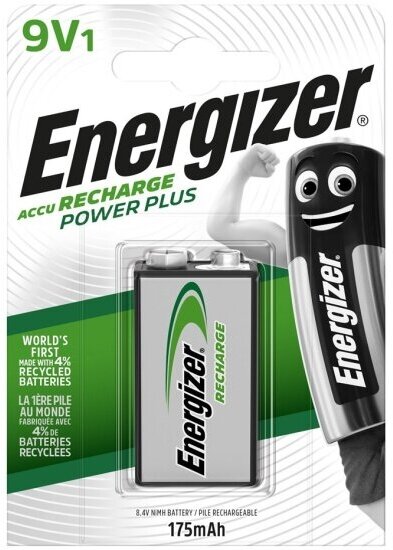 Аккумулятор Energizer Power Plus 6LR6 9V 175 mAh (уп 1 шт)