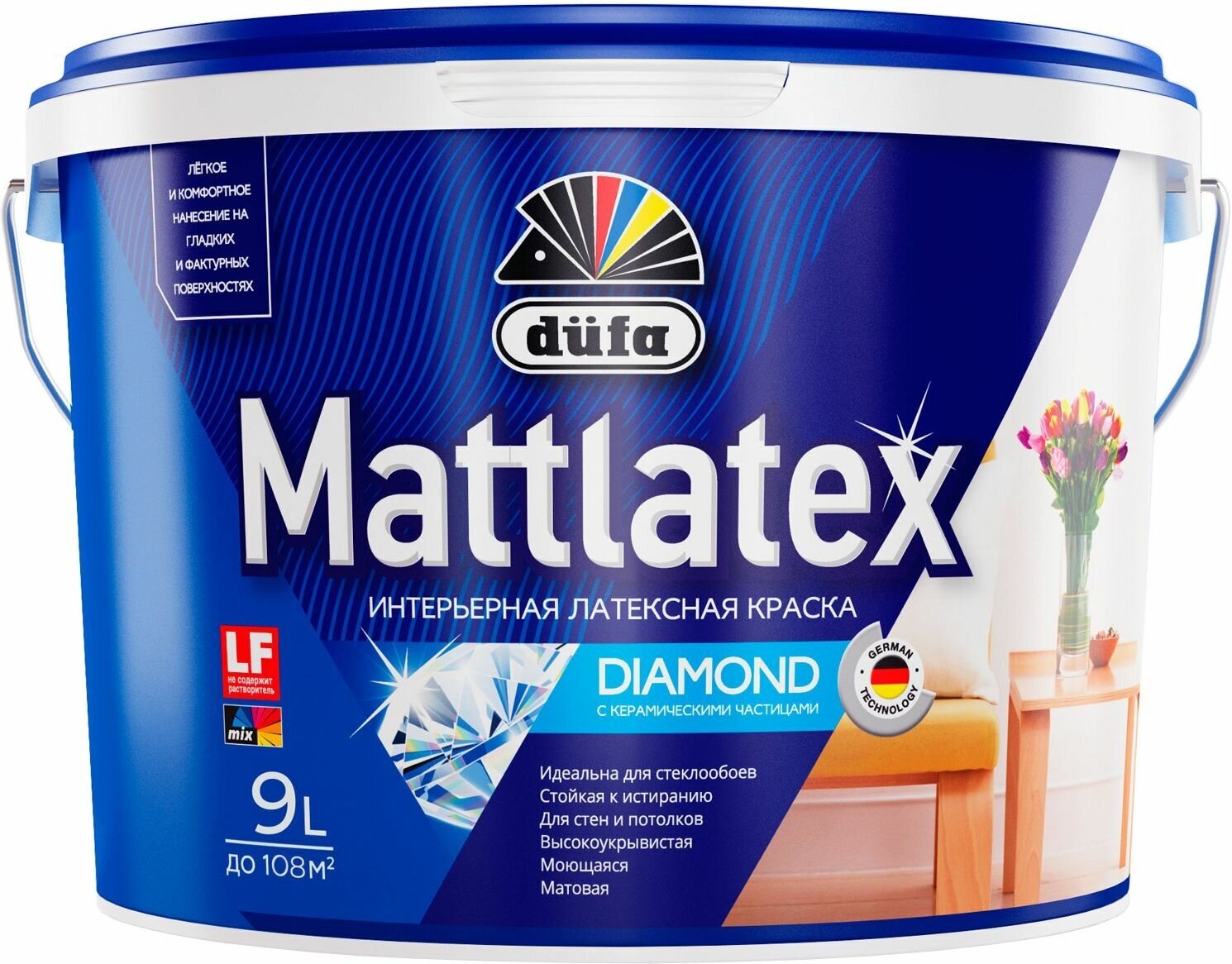 Воднодисперсная краска Dufa MATTLATEX RD100 9 л