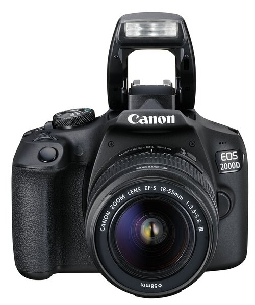Фотоаппарат Canon EOS 2000D Kit черный EF-S 18-55mm f/3.5-5.6 III фото 7