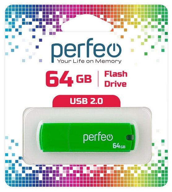 USB флешка Perfeo USB 64GB C05 зеленая