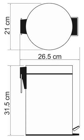 Ведро 5L, с микролифтом WasserKRAFT K-645 - фотография № 3