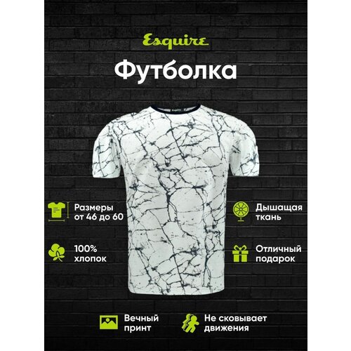 Футболка Esquire, размер 58, белый