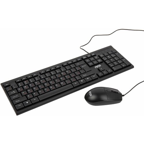 Клавиатура + мышь Hiper OS-1000, USB, черный (OS-1000)