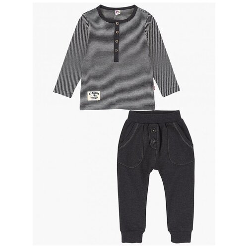 Комплект одежды для мальчиков Mini Maxi, модель 0912/0913, цвет черный, размер 98