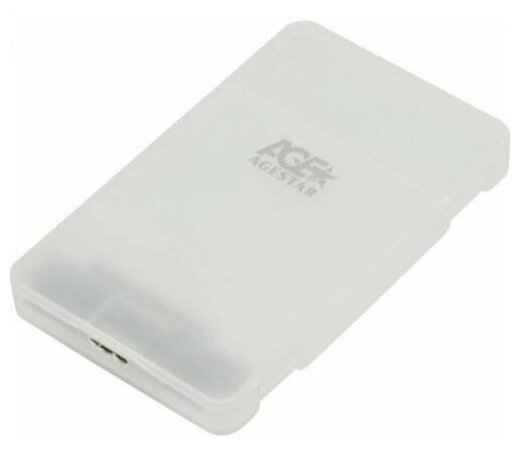 Внешний корпус AgeStar 31UBCP3 для HDD/SSD SATA 3Gb/s 2.5", пластик, белый