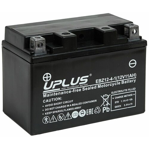 Мото аккумулятор стартерный Leoch UPLUS EBZ12-4-1 12V 11Ah прямая полярность 210А YTZ12S, YTZ14S, CT 1211 AGM, аккумулятор для мотоцикла, квадроцикла