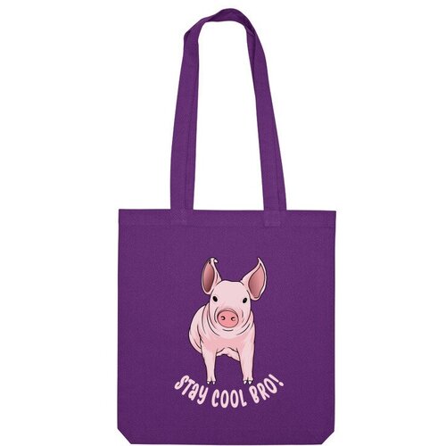 фото Сумка шоппер us basic, фиолетовый