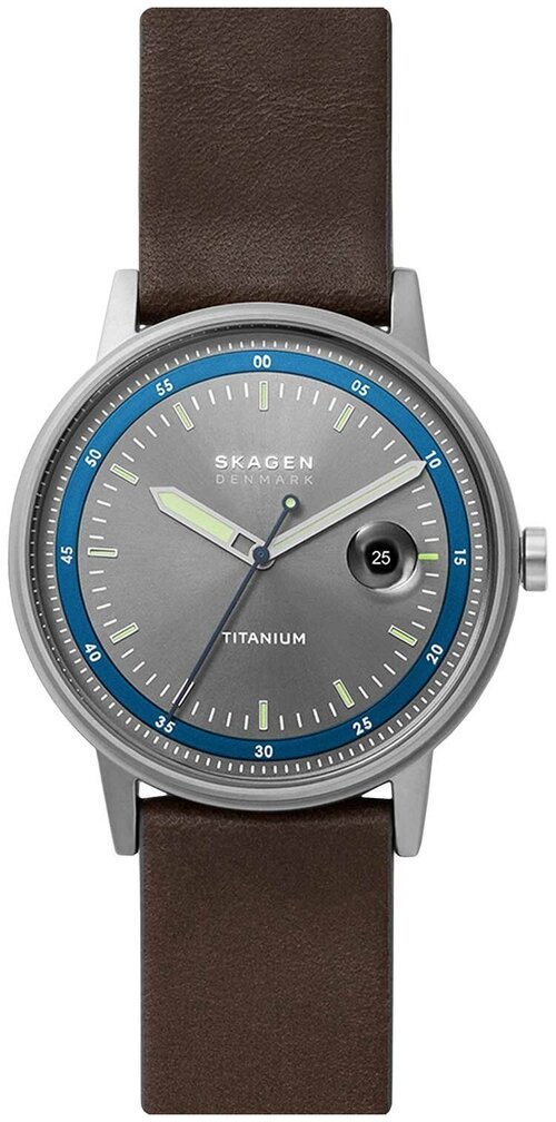 Наручные часы SKAGEN Henricksen SKW6753, коричневый, серебряный