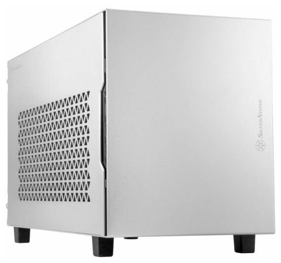 Корпус Silverstone SST-SG15S Mini-ITX корпус-куб с алюминиевой передней панелью silver (811239)