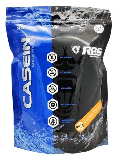 RPS Nutrition Casein Protein - 500 грамм, ваниль