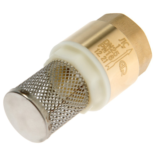 Обратный клапан Сантехнический клапан Aqualink 02058/02059/02060 муфтовый (ВР/ВР), латунь с фильтром Ду 25 (1)