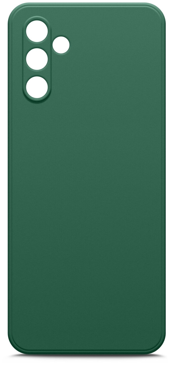 Чехол на Samsung Galaxy A04s (Самсунг Галакси А04с) зеленый опал силиконовый с защитной подкладкой из микрофибры Microfiber Case, Brozo