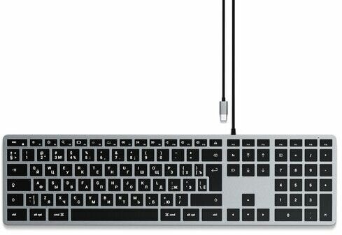 Клавиатура Satechi Slim W3 USB-C Wired Keyboard-RU - Space Gray