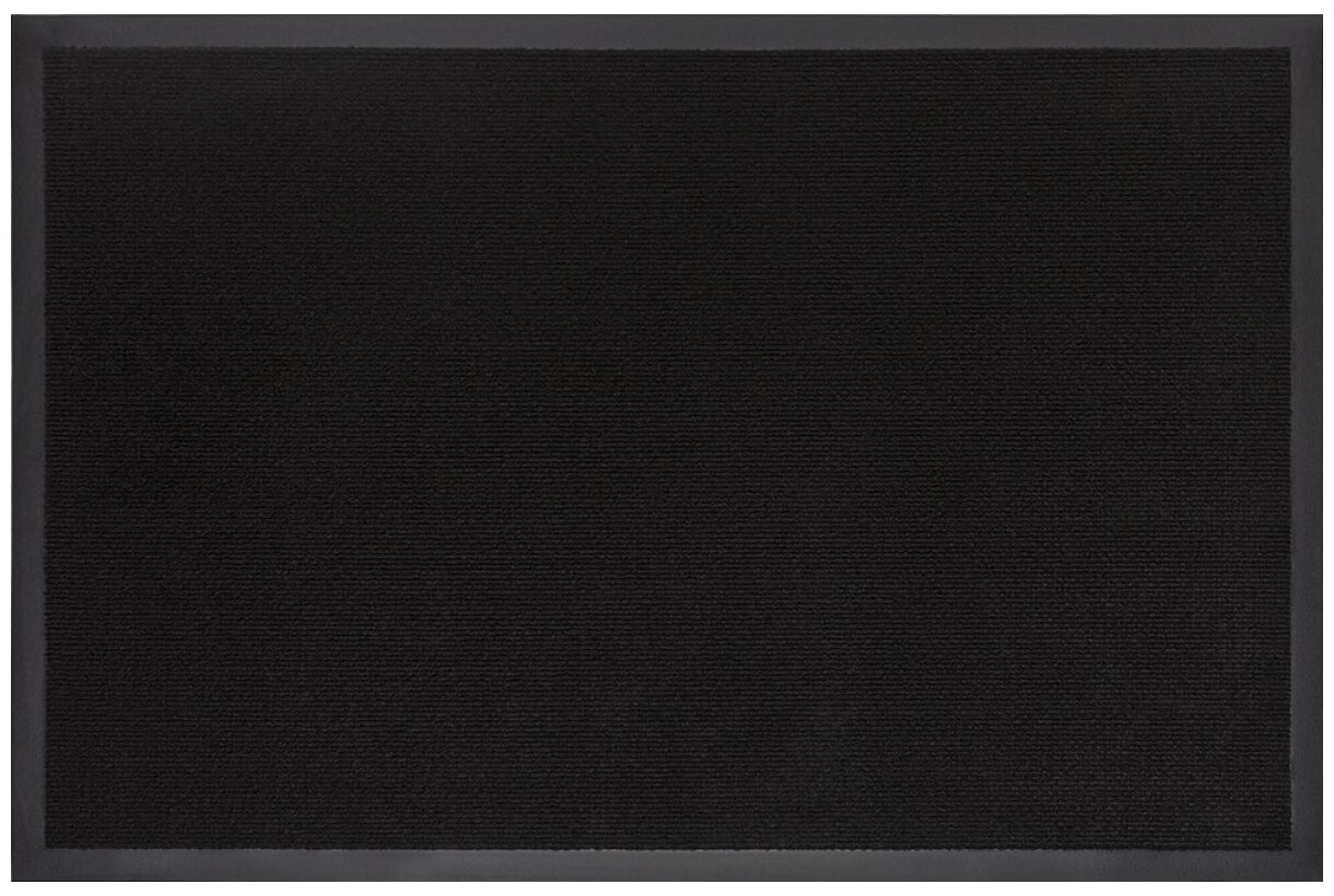 Придверный коврик РемоКолор Ребро, черный, 0.6 х 0.4 м - фотография № 1