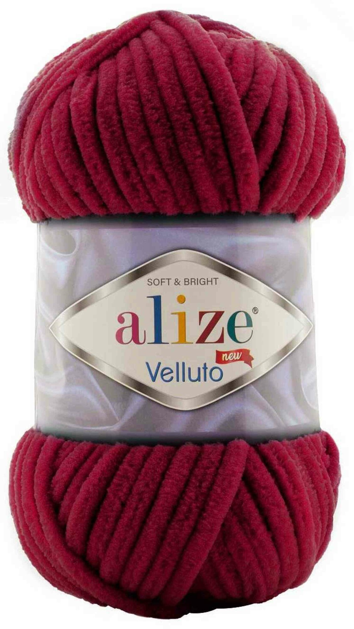 Пряжа Alize Velluto вишневый (107), 100%микрополиэстер, 68м, 100г, 1шт