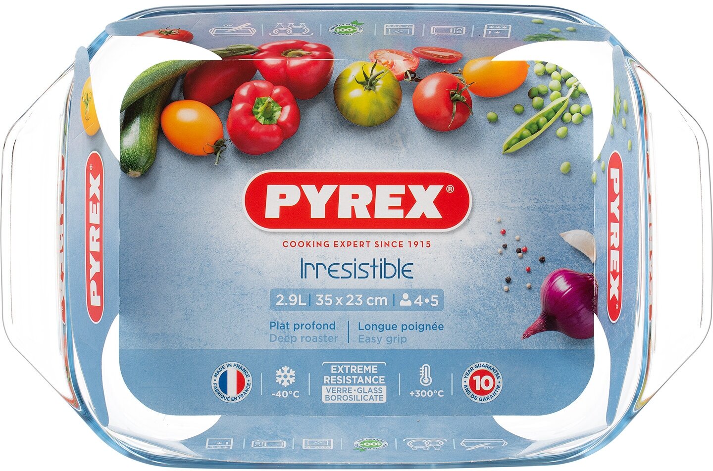 Блюдо Pyrex Irresistible 35х23см прямоугольное, прозрачное