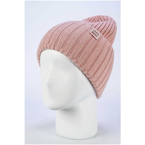шапка с отворотом ferz гранж цвет розовый светлый Шапка Ferz, размер UNI, розовый