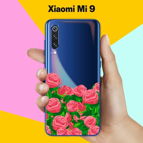 Силиконовый чехол Розы на Xiaomi Mi 9 силиконовый чехол розы на xiaomi mi 10