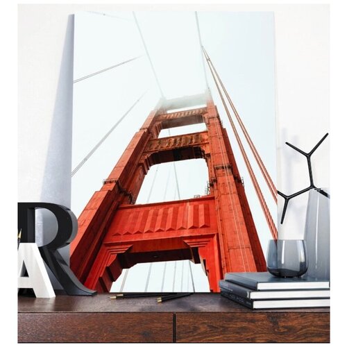 Картина интерьерная, панно, рисунок на холсте 60*90, мост