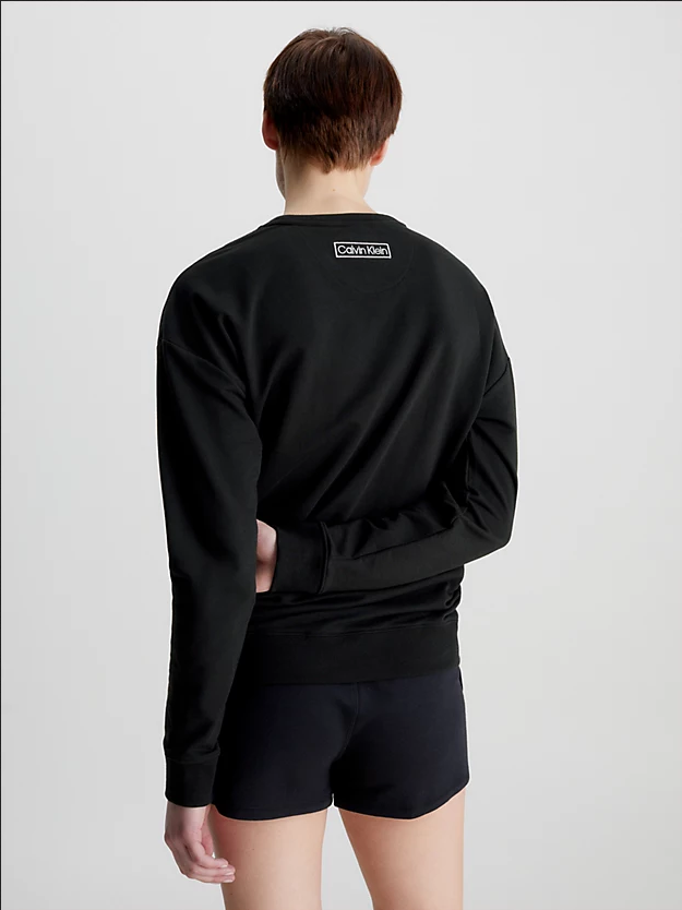 Свитшот домашний Calvin Klein, Цвет: черный, Размер: M - фотография № 2