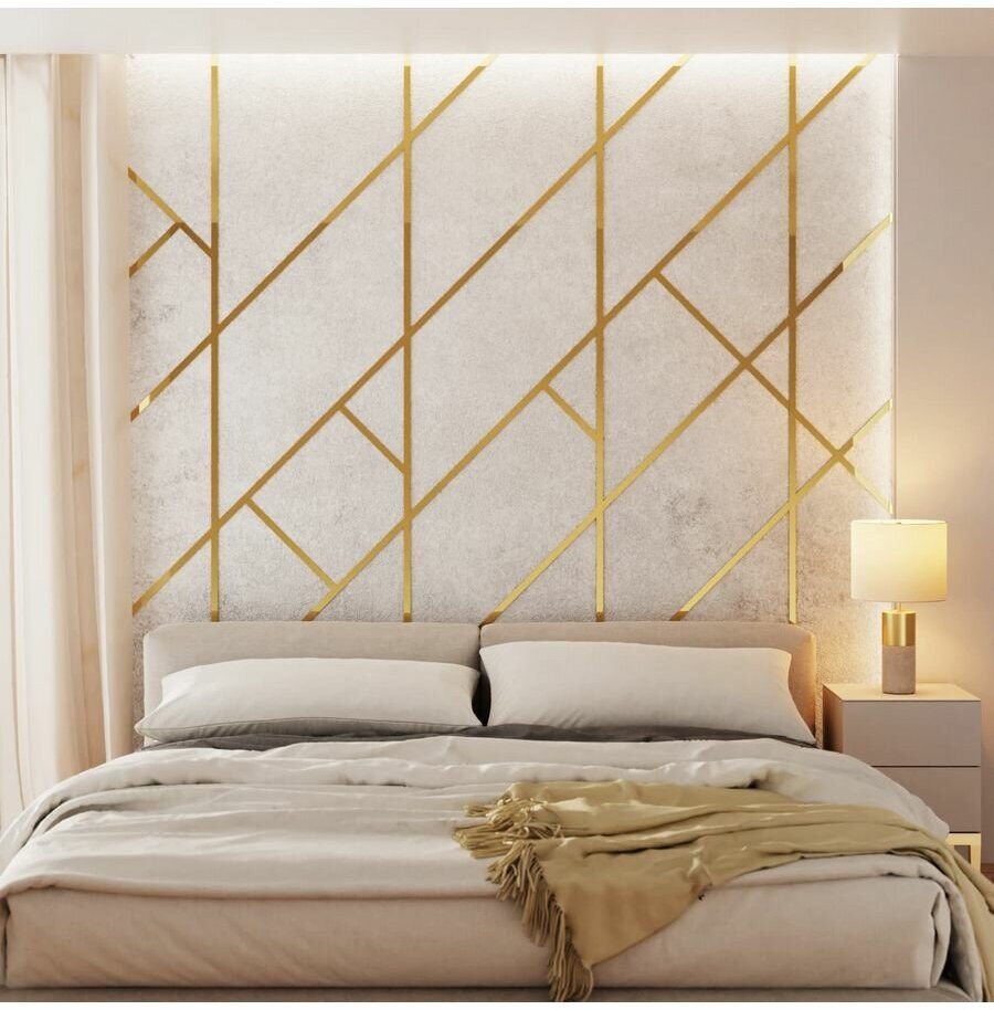 Молдинг декоративный самоклеющийся металлический для стен, мебели, на дверь, золото глянец, длина 5 метров, ширина 40 мм - фотография № 6