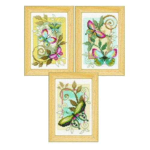 фото Набор для вышивания декоративные бабочки vervaco