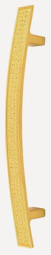 Изображение товара Ручка мебельная скоба 128 мм `SANBERG` для шкафа, для комода, для тумбы, ящика, металл 3D эффект (золото)