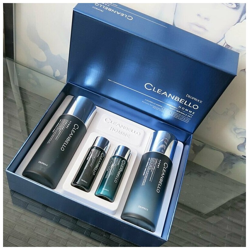 Набор уходовый мужской антивозрастной Deoproce Cleanbello Homme Anti-Wrinkle Set - фото №11