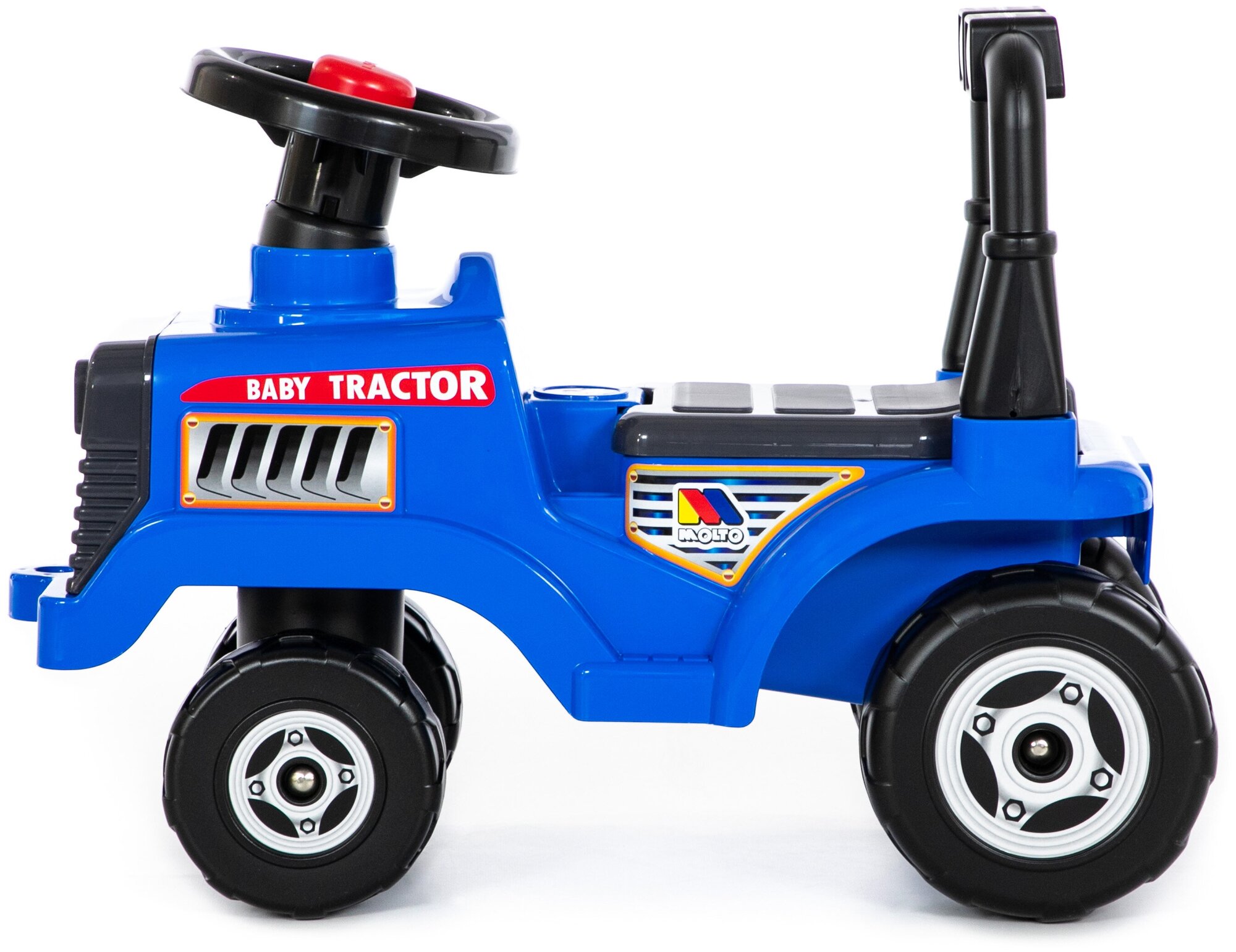 Каталка-трактор "Митя" №3 (синяя) Полесье - фото №2