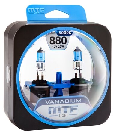 Лампа автомобильная галогенная MTF Light Vanadium HVN1280 Н27 (880) 12V 27W PG13