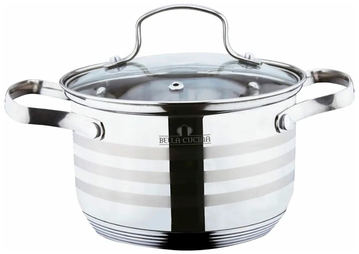фото Кастрюля со стеклянной крышкой Bella Cucina 2129-BC 2.2 л 16 см
