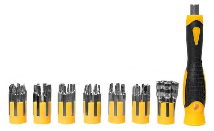 фото Отвертка для точных работ с битами и торцевыми головками 43 предмета