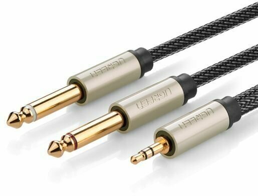 Кабель UGREEN AV126 (10615) 3.5mm TRS to Dual 6.35mm TS Audio Cable. Длина: 2 м. Цвет: серый